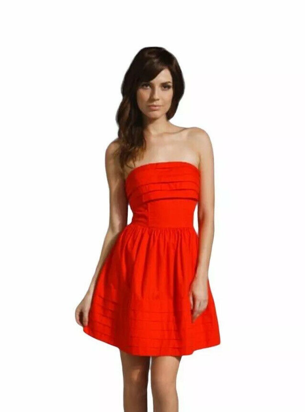 JACK By BB Dakota Womens Red Strapless Dress Fit and Flare Size Medium